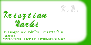 krisztian marki business card